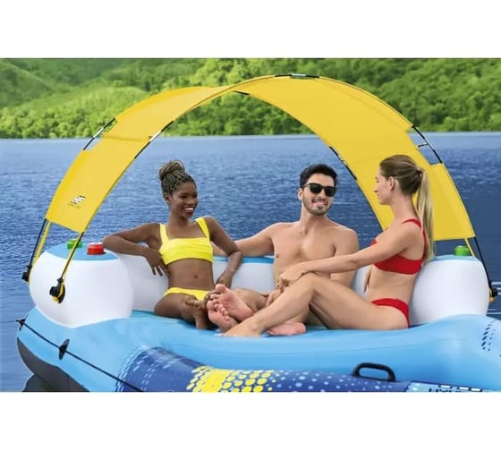 Надувной плот-остров Bestway Летний оазис с навесом, 320x198см 43645 BW