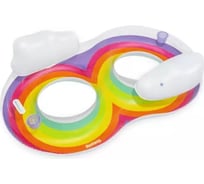 Надувной круг-кресло Bestway Радуга 186x116см, для двоих, с ручками 43648 BW