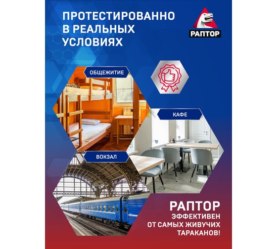 Средство инсектицидное от ползающих насекомых в контейнере 10 шт РАПТОР RPT0001