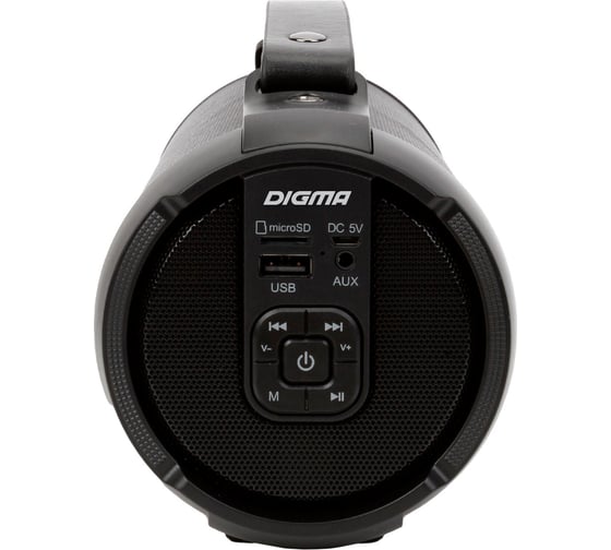 Портативная колонка DIGMA D-PS1520 черный/черный 16W 1.0 BT 10 м 1500 mAh SP1520B 1690600