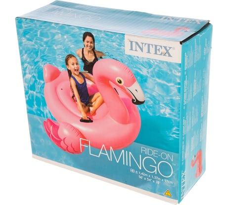 Надувной плот Intex Фламинго 142х137х97 см, от 3 лет 57558