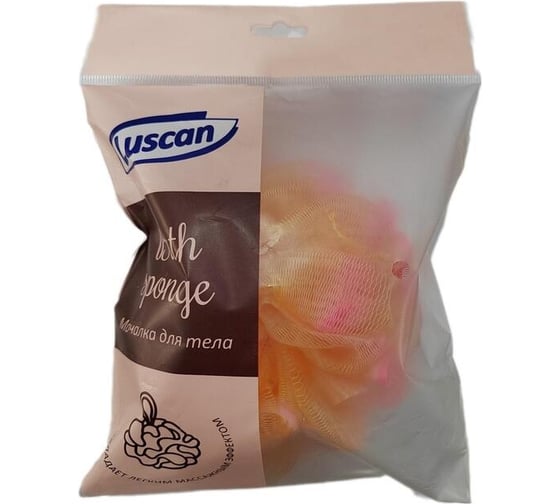 Мочалка для тела Luscan шар 40гр цвет в ассортименте 1687530