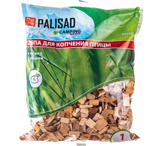Щепа для копчения птицы PALISAD Camping ольха, вишня 69508