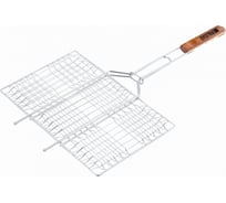 Решетка-гриль PALISAD Camping хромированная, 270х240 мм 69555