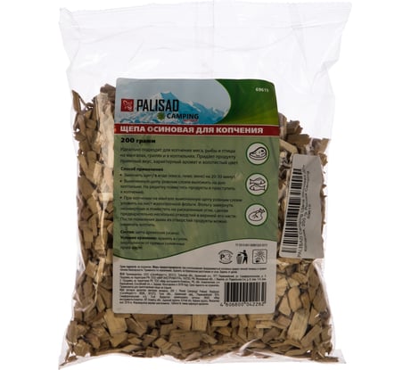 Осиновая щепа для копчения PALISAD  200 гр Россия Camping 69619