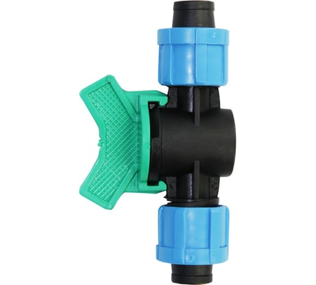 Кран для капельного полива 16мм, проходной для ленты капельного полива 16мм MasterProf ДС.060129.ИМ