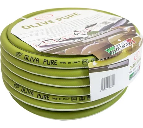 Армированный 3-х слойный шланг с покрытием из мягкой резины GLQ OLIVE PURE .OP 1/2" 15m