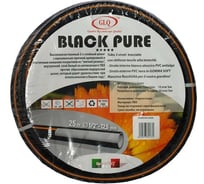 Армированный 3-х слойный шланг с покрытием из мягкой резины GLQ BLACK PURE .BP 1/2" 15m