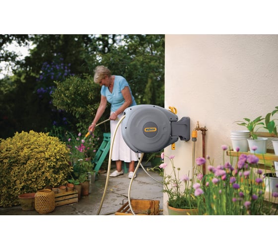 Катушка Hozelock Авто 2485 со шлангом 1/2" 10 м 2485R3600