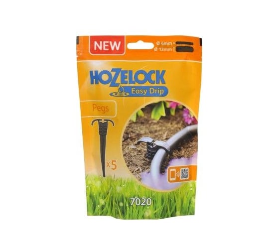 Колышки для шланга Hozelock 7020 автоматический полив, 4 и 13 мм, 5 шт. 70203600