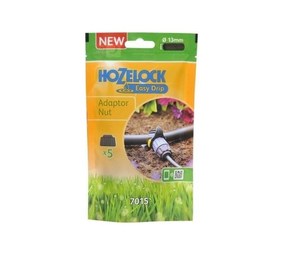 Переходная гайка Hozelock 7015 автоматический полив, 4 и 13 мм, 5 шт. 70153600