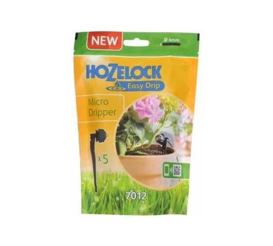 Капельница для микро полива Hozelock 7012 автоматический полив, 4 мм, 5 шт. 70123600