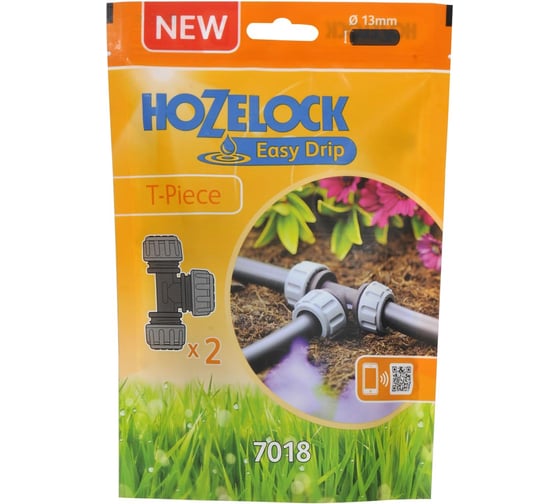 Тройной коннектор-соединитель Hozelock 7018 автоматический полив, 2 шт. 70183600
