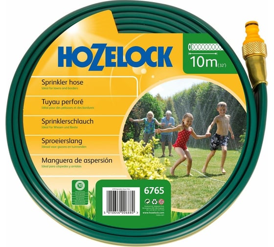 Разбрызгивающийся шланг 10 м для полива с коннекторами Hozelock 6765 6765P3600 1