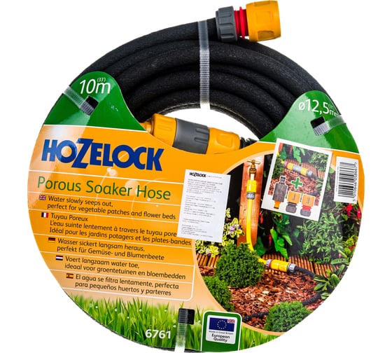 Пористый шланг для полива с коннекторами Hozelock 6761 1/2", 10 м 6761P3600