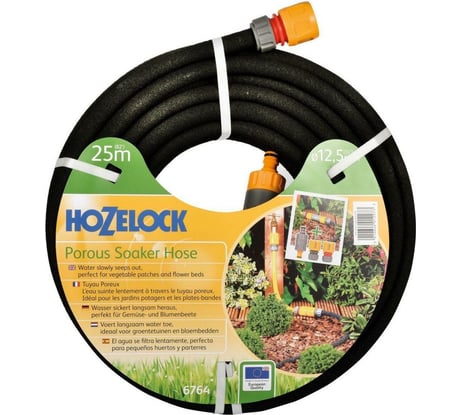 Пористый шланг для полива с коннекторами Hozelock 6764 1/2", 25 м 6764P3600