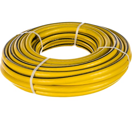 Поливочный армированный 3-слойный шланг USP желтый, 3/4"x25 м 77285-14