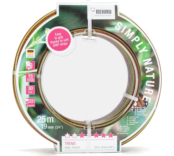 Садовый шланг Rehau COOL TOUCH Simply Nature 19 мм, 25 м 10090351600 Б0048227 1