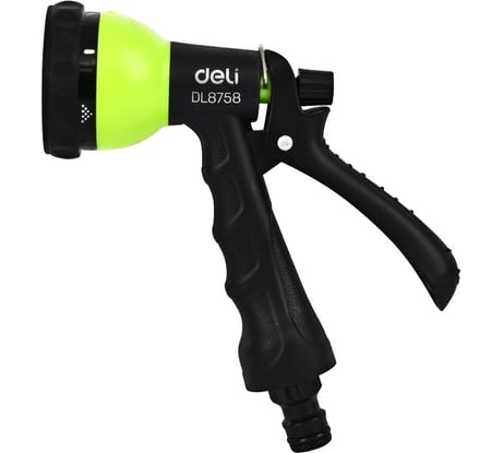 Пистолет-распылитель DELI поливочный (7 режимов распыления, фиксатор курка, прорезиненная рукоять, пластиковый корпус) DL8758 133673