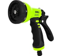 Пистолет-распылитель DELI поливочный (9 режимов распыления, пластиковый корпус, фиксатор курка, прорезиненная рукоять) DL8760 133670