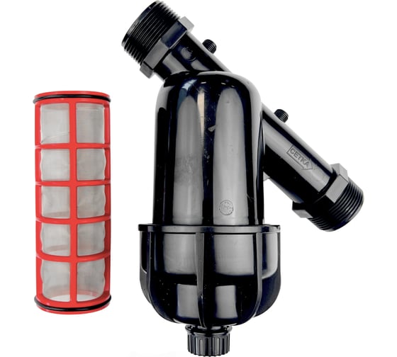 Фильтр для капельного полива Профитт ФКС НР 1 1/2" х НР 1 1/2" нерж сетка 120 микрон 8 куб.м,ч 2229385