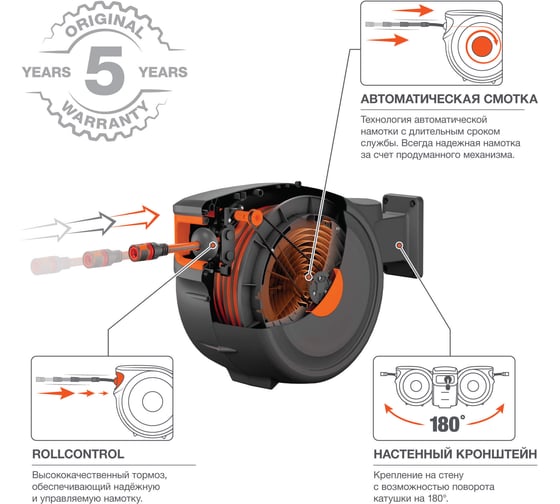 Катушка автоматическая со шлангом DAEWOO auto reel x40 DWR 3040