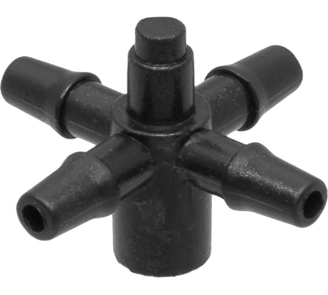 Разветвитель крестовой на 4 выхода, для пвх микротрубки капельного полива 3 х 5 мм, 5 шт MasterProf ДС.070734.5
