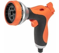 Пистолет-распылитель многофункциональный ЧЕТЫРЕ СЕЗОНА с прорезиненной ручкой и курком, 7 режимов 62-0286