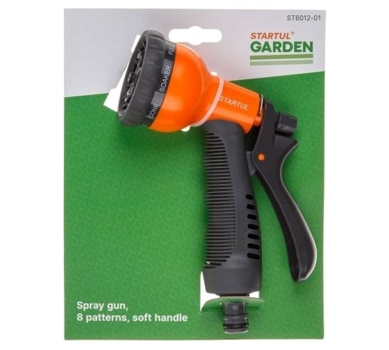 Пистолет-распылитель 8-позиц. с мягк. ручк. STARTUL GARDEN ST6012-01