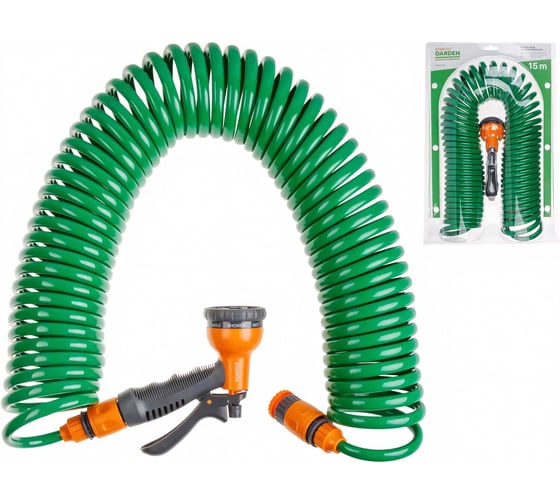 Шланг витой 15м + поливочный набор STARTUL GARDEN ST6012-09