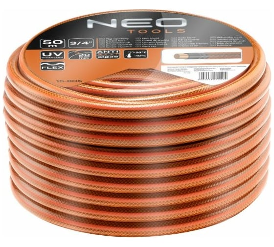 Садовый 4-слойный шланг NEO Tools ECONOMIC 3/4" x 50 м 15-805