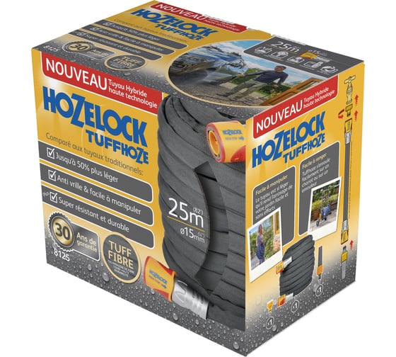 Гибридный шланг HoZelock 8125 TuffHoze 25 м 81253600