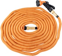 Шланг поливочный растягивающийся Grassman 75 FT7,5 22,5 м. с пистолетом, адаптером, соединителем (1/12) 019623