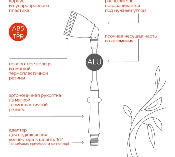 Удлиненный пистолет-распылитель FRUT 16" 403098