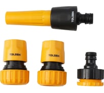 Набор поливочный TOLSEN 3/4", насадка-распылитель, 2 коннектора, адаптер 3/4" 57171