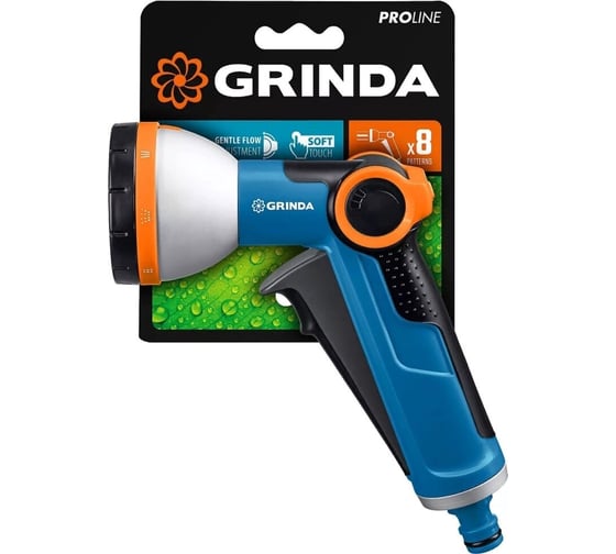 Поливочный пистолет с регулятором напора GRINDA PROLine X-8 8 режимов 8-427145_z02
