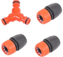 Набор для подключения полива Жук 3/4 соединитель тройной под коннектор, 3 коннектора 4630035339408