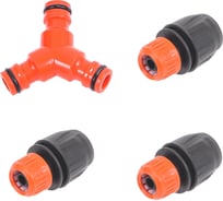 Набор для подключения полива Жук 1/2 соединитель тройной под коннектор, 3 коннектора 4630035339415