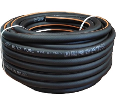 Армированный противоскручивающийся 3-х слойный шланг GLQ BLACK PURE 25 м, 3/4" .BP 3/4" 25m