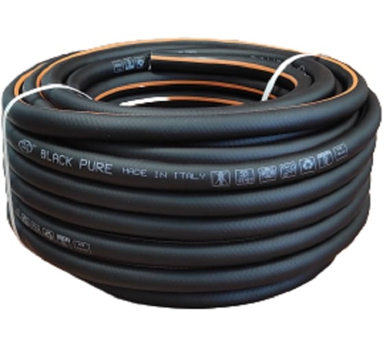 Армированный противоскручивающийся 3-х слойный шланг GLQ BLACK PURE 25 м, 1/2" .BP 1/2" 25m 1