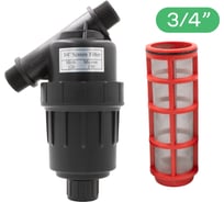 Фильтр ПоливНаДаче 3/4" сетчатый, 120 mesh для капельного полива (4 куб.м/час). 1725S120MBT