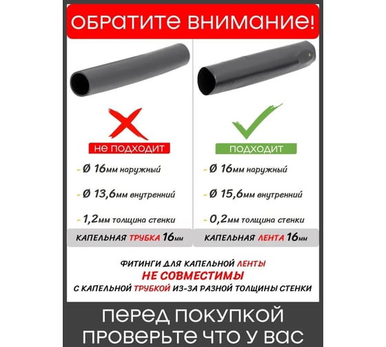 Заглушка ПоливНаДаче для капельной ленты с кольцом (10 шт) TP0117B.10