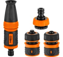 Комплект с прямым дождевателем, соединителями и штуцером NEO Tools 1/2" 15-710