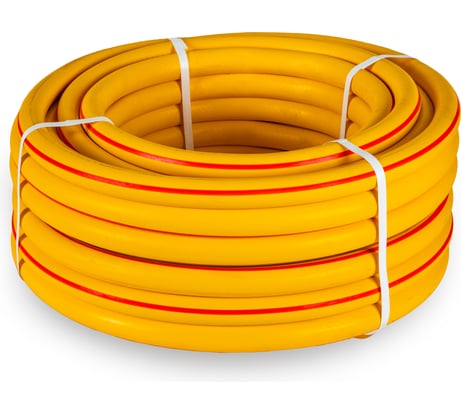 Шланг поливочный В ПРИдачу Резиновый ТЭП Soft Touch армированный бухта 25 м, 3/4 желтый 1201627