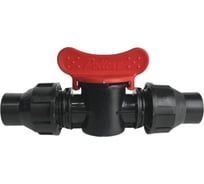 Кран проходной компрессионный Poliext 16*16 PN6 07070015