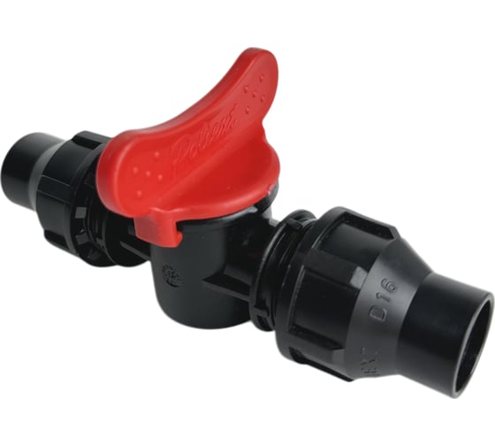 Кран проходной компрессионный Poliext 16*16 PN6 07070015