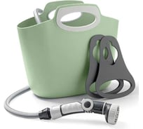 Набор для полива GF 80007655 AQUAGO Bunny комплект с растягивающимся шлангом 25м в цветной сумке с вешалкам - мятный Б0059713