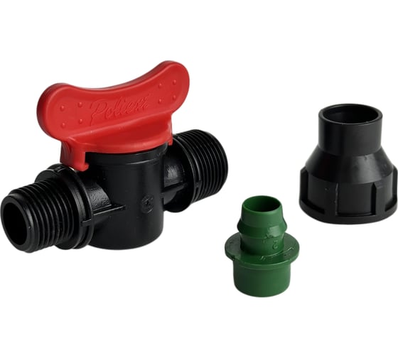 Кран переходной Poliext компрессионный с наружной резьбой 16xН1/2 PN6 07060075
