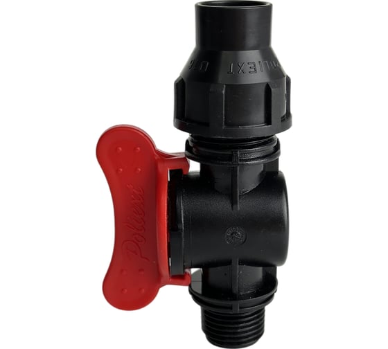 Кран переходной Poliext компрессионный с наружной резьбой 16xН1/2 PN6 07060075