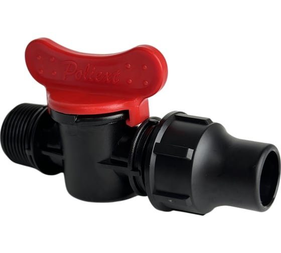 Кран переходной Poliext компрессионный с наружной резьбой 16xН3/4 PN6 07060015